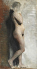 Jeune modello femminile in piedi, profilo a destra - Vilhelm Hammershøi — vista dell’opera