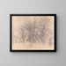 Quercus - Vilhelm Hammershøi — quadro incorniciato alla parete