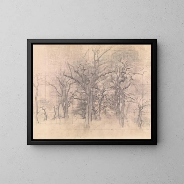Quercus - Vilhelm Hammershøi — quadro incorniciato alla parete