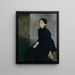 Ritratto di una giovane donna: La sorella dell'artista Anna Hammershøi - Vilhelm Hammershøi — quadro incorniciato alla parete
