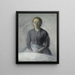 Ritratto di Ida - Vilhelm Hammershøi — quadro incorniciato alla parete