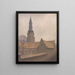 Chiesa di San Pietro a Copenaghen - Vilhelm Hammershøi — quadro incorniciato alla parete