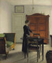 Camera da letto - Vilhelm Hammershøi — vista dell’opera