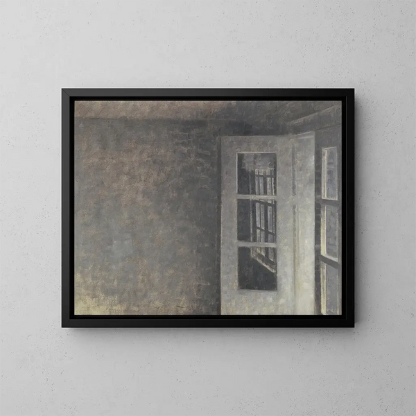 La chambre du balcon à Spurveskjul - Vilhelm Hammershøi — quadro incorniciato alla parete