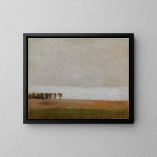 Vista di Jægersborg Allé, Gentofte, a nord di Copenaghen - Vilhelm Hammershøi — quadro incorniciato alla parete