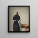 Donna vista di schiena - Vilhelm Hammershøi — quadro incorniciato alla parete
