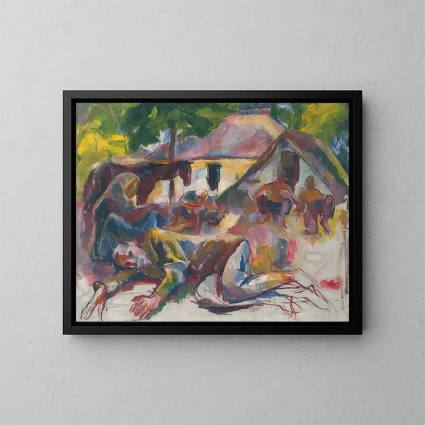 Gitanes au repos - Vilmos Aba-Novák — quadro incorniciato alla parete