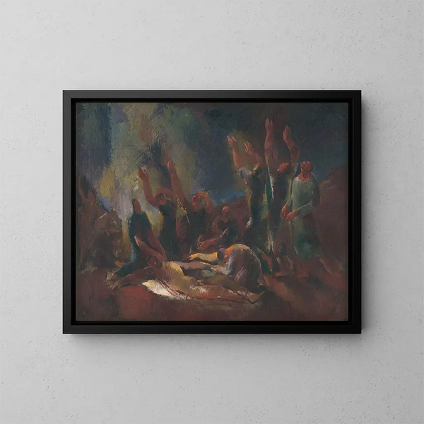 Smanie - Vilmos Aba-Novák — quadro incorniciato alla parete