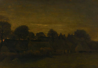 Vincent van Gogh - Farming Village at Twilight.webp
