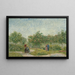 Giardino a Montmartre con innamorati - Vincent van Gogh — quadro incorniciato alla parete