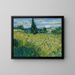 Campo di grano verde con cipressi - Vincent van Gogh — quadro incorniciato alla parete
