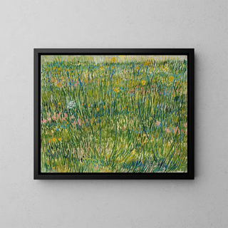 Tâche d'herbe - Vincent van Gogh — quadro incorniciato alla parete