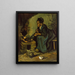 contadino che cucina accanto al camino - Vincent van Gogh — quadro incorniciato alla parete