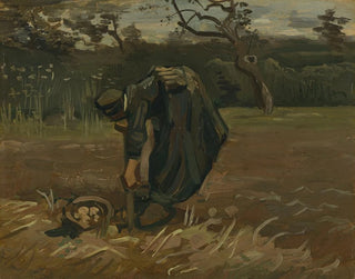 Donna contadina che scava patate - Vincent van Gogh — vista dell’opera