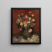 Vaso con anemoni cinesi e gladioli - Vincent van Gogh — quadro incorniciato alla parete