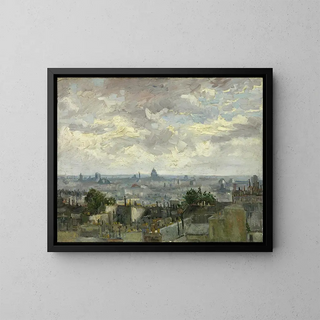 Vista di Parigi - Vincent van Gogh — quadro incorniciato alla parete