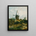 I mulini a vento di Montmartre - Vincent van Gogh — quadro incorniciato alla parete