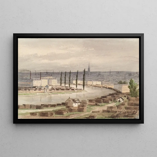 Vincenz Havlicek - Der Donaukanal in Wien.webp