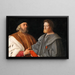 Giorgio Cornaro 1452-1527 e suo figlio Francesco Cornaro 1478-1543 - Vincenzo Catena — quadro incorniciato alla parete