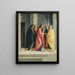 Il Cristo ordina a Pietro e a Giovanni di prepararsi per la Pasqua - Vincenzo Civerchio — quadro incorniciato alla parete