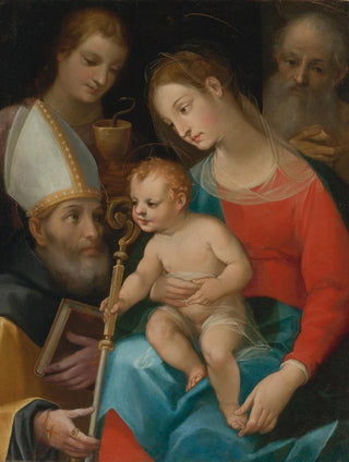 Vincenzo Rustici - Madonna And Child With Saints Augustine John The Evangelist And Joseph.webp