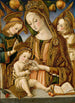 Madone e Bambino con due angeli - Vittore Crivelli — quadro incorniciato alla parete