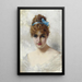 Portrait d'une jeune femme en blanc - Vittorio Matteo Corcos — quadro incorniciato alla parete