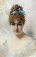 Portrait d'une jeune femme en blanc - Vittorio Matteo Corcos — vista dell’opera