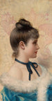 Portrait de profil d'une jeune beauté - Vittorio Matteo Corcos — vista dell’opera