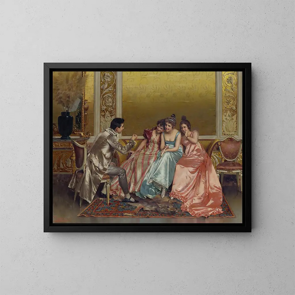 Un pubblico cattivo - Vittorio Reggianini — quadro incorniciato alla parete