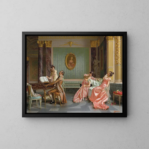 Le Récital - Vittorio Reggianini — quadro incorniciato alla parete