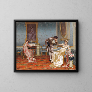 Il pretendente - Vittorio Reggianini — quadro incorniciato alla parete