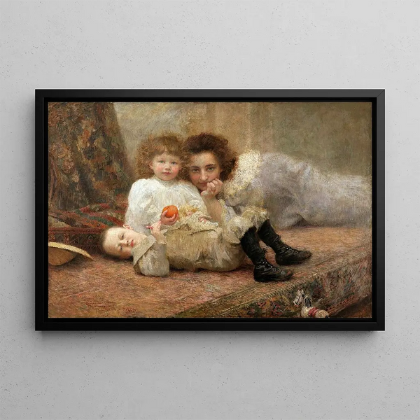 Mon nid - Vlaho Bukovac — quadro incorniciato alla parete