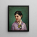 Ritratto di Julia Dunphy Piercy - Vlaho Bukovac — quadro incorniciato alla parete