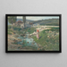 Paesaggio con una pastorella di oche - Vojtech Angyal — quadro incorniciato alla parete