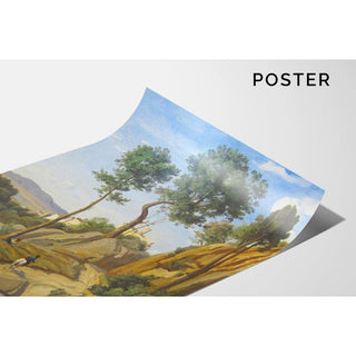 Vue de Volterra - Jean-Baptiste Camille Corot | Reproduction Tableau Décoration murale affiche copie