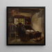Vista interna di un salone di Uusimaa - Albert Edelfelt — quadro incorniciato alla parete