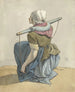 Donna seduta con un giogo sulle spalle - W. Barthautz — vista dell’opera