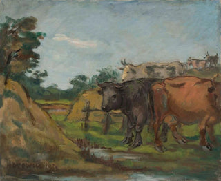 Tre mucche sul fiume - Wacław Wśowicz — vista dell’opera