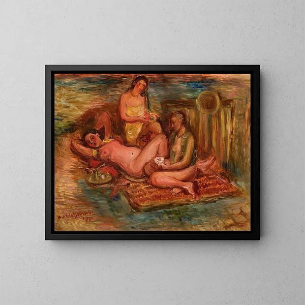 Tre donne - Wacław Wśowicz — quadro incorniciato alla parete