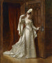 Dama elegante in abito damascato bianco - Władysław Bakałowicz — vista dell’opera