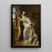 Elegante alla finestra - Władysław Bakałowicz — quadro incorniciato alla parete