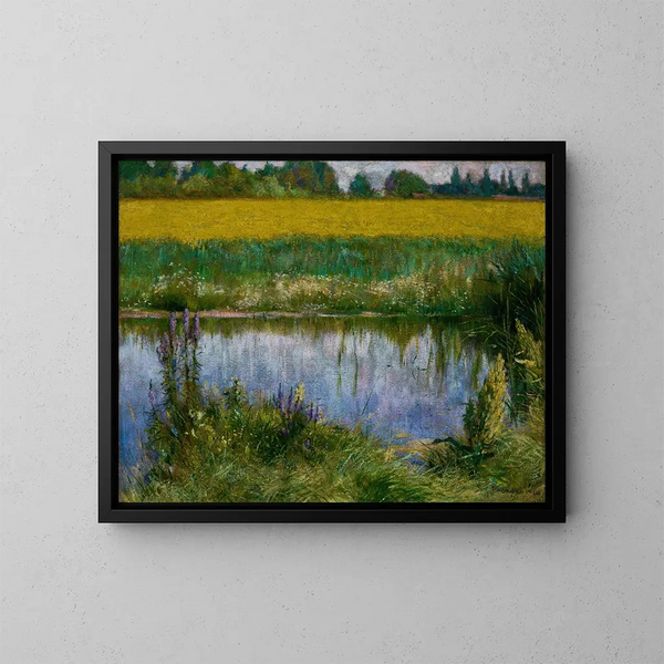 Campo di lupini - Władysław Podkowiński — quadro incorniciato alla parete