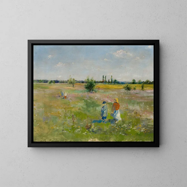 Nel prato - Władysław Podkowiński — quadro incorniciato alla parete