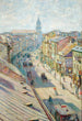 Rue Nowy Świat à Varsovie par une journée d'été - Władysław Podkowiński — vista dell’opera