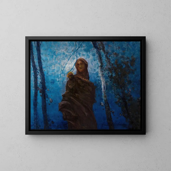 Notte di luna - Władysław Wankie — quadro incorniciato alla parete