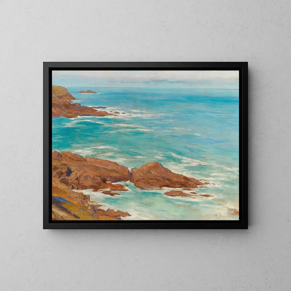 Un paesaggio costiero - Władysław Ślewiński — quadro incorniciato alla parete