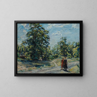 Paesaggio boscoso - Waldemar Rösler — quadro incorniciato alla parete