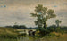 Mucche che attraversano il fiume - Walery Brochocki — vista dell’opera