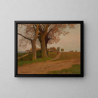 Paesaggio - Walery Brochocki — quadro incorniciato alla parete